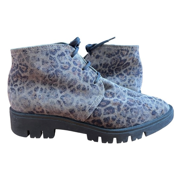 Gaimo Women's Handmade Animal Print Ankle Boots Booties Lace-Up Shoes Size 7 - Picture 2 of 10